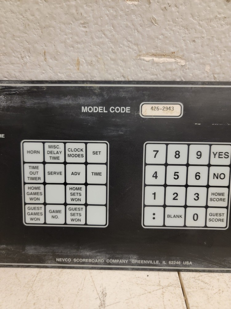Nevco Scoreboard Controller Operator Football Button Overlay Model 4262943.