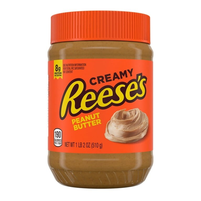 New Reese’s Creamy Peanut Butter Spread Sweet 1 lb 2 oz Jar