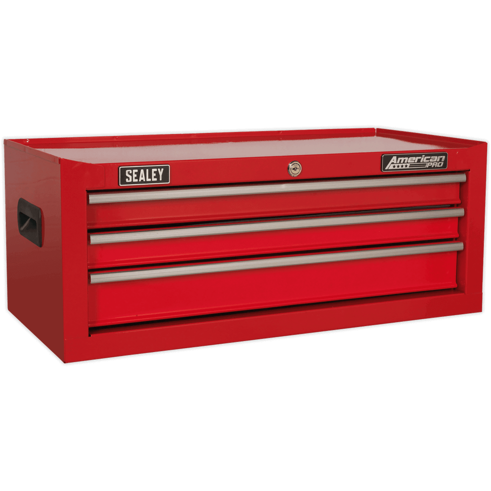 Sealey American Pro 3 Drawer Mid Tool Chest Red