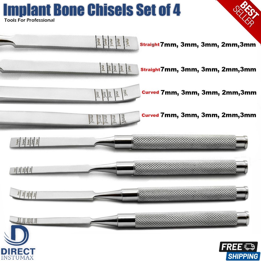 Bone Splitting Chisel Periosteal Elevators Dental Implant Surgical Instruments