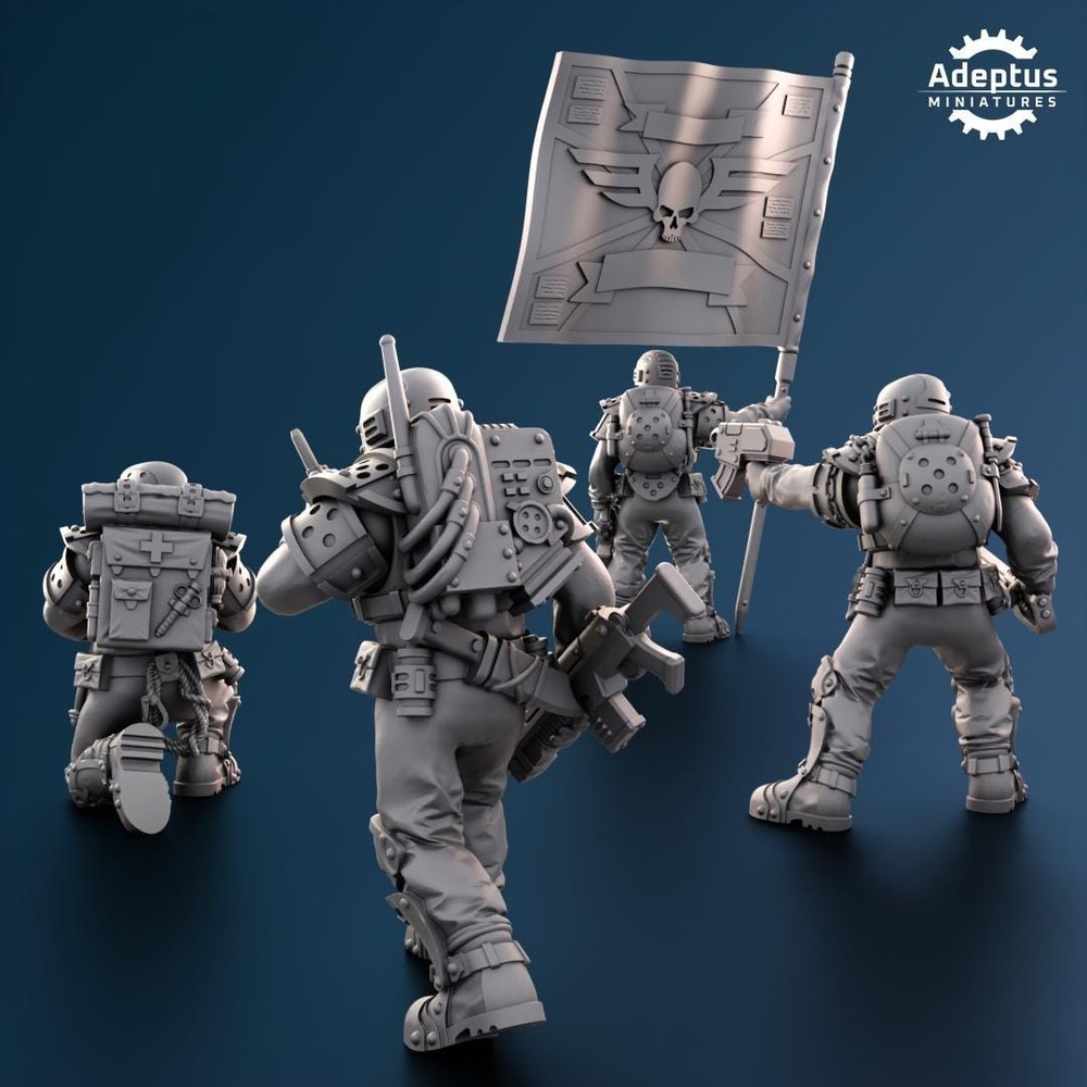 Command Squad - Greyplate Troops - Set of 4