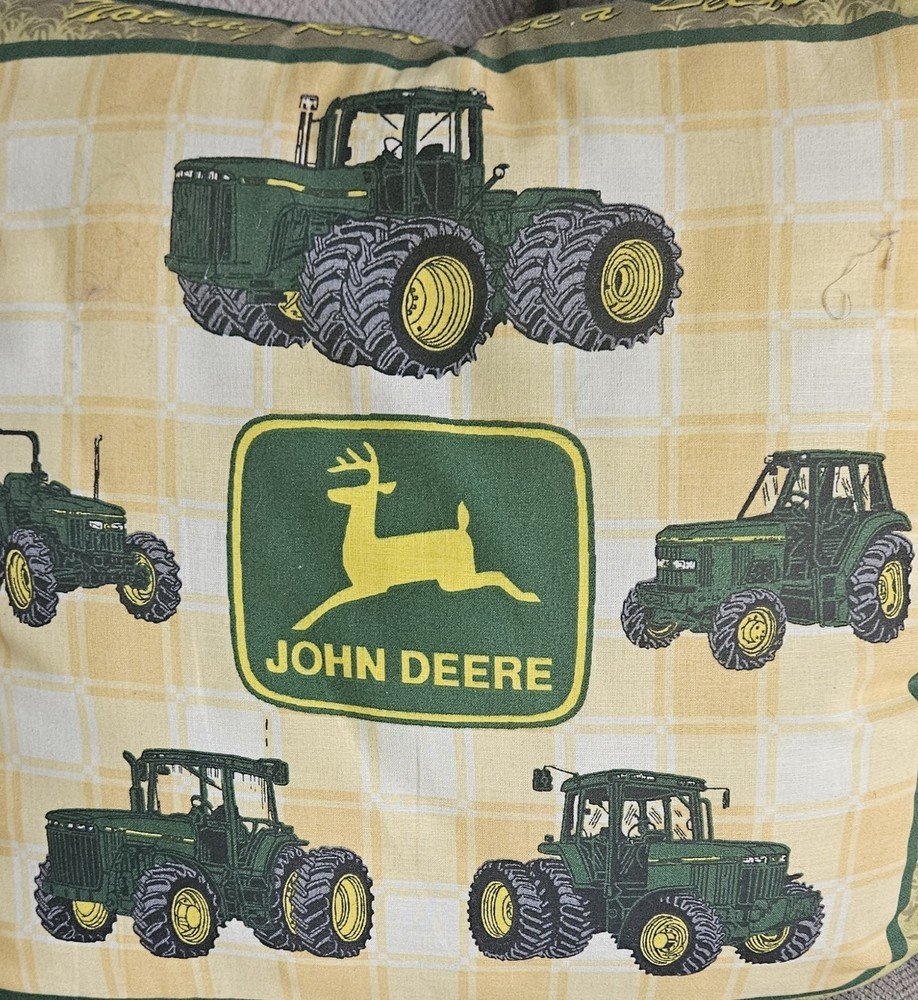 Vintage Style John Deere 15" Square Pillow.