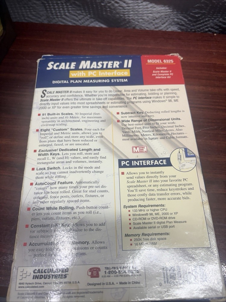 Scale Master II Digital Plan Measuring System With PC interface & Cable #6325