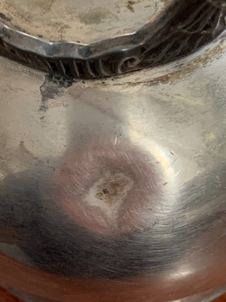 Vintage Silver on Copper Creamer