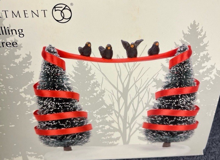 Dept 56 Village Accessory “Four Calling Birds Tree”