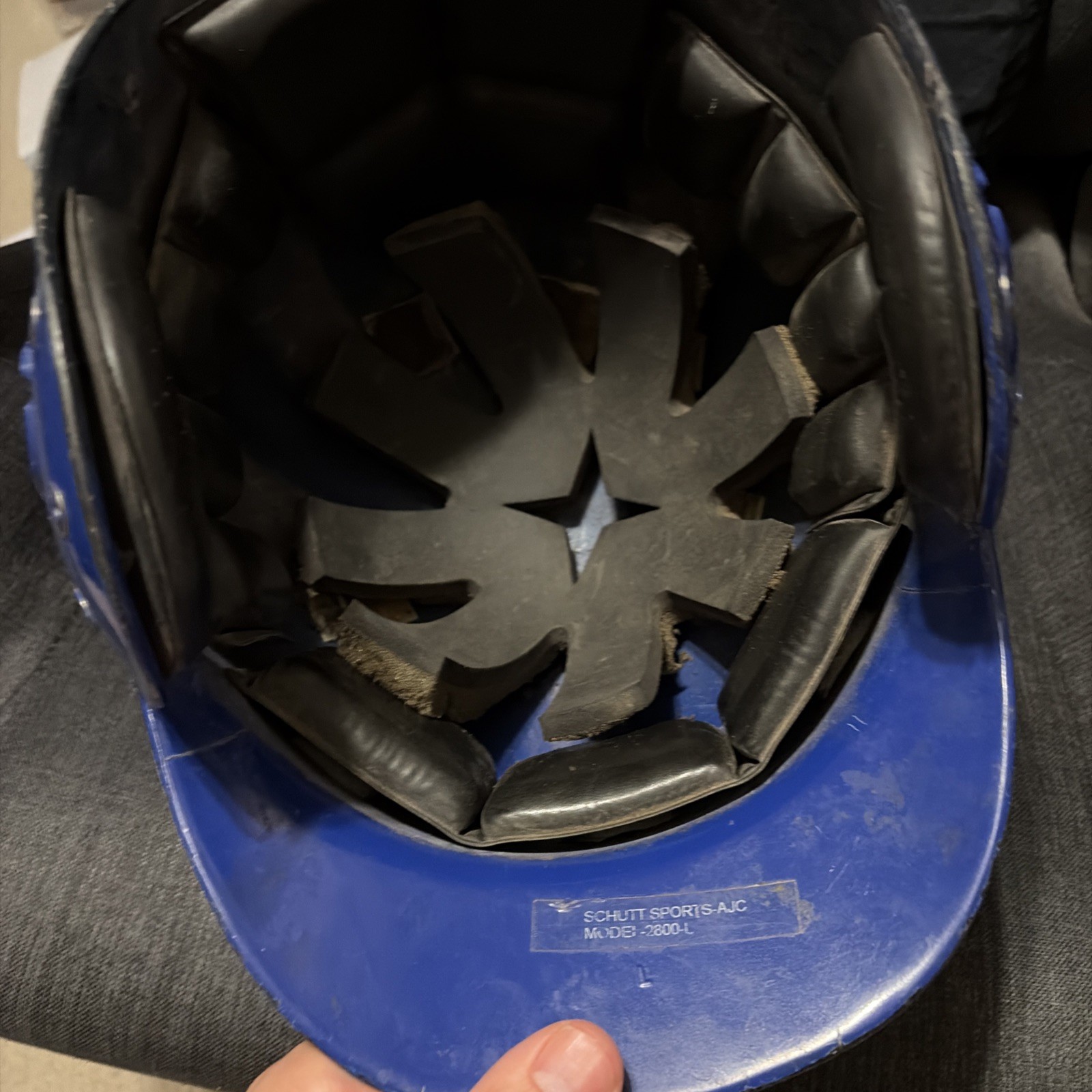 Rare Chicago Cubs Used Batting Helmet Cracked Vintage LG