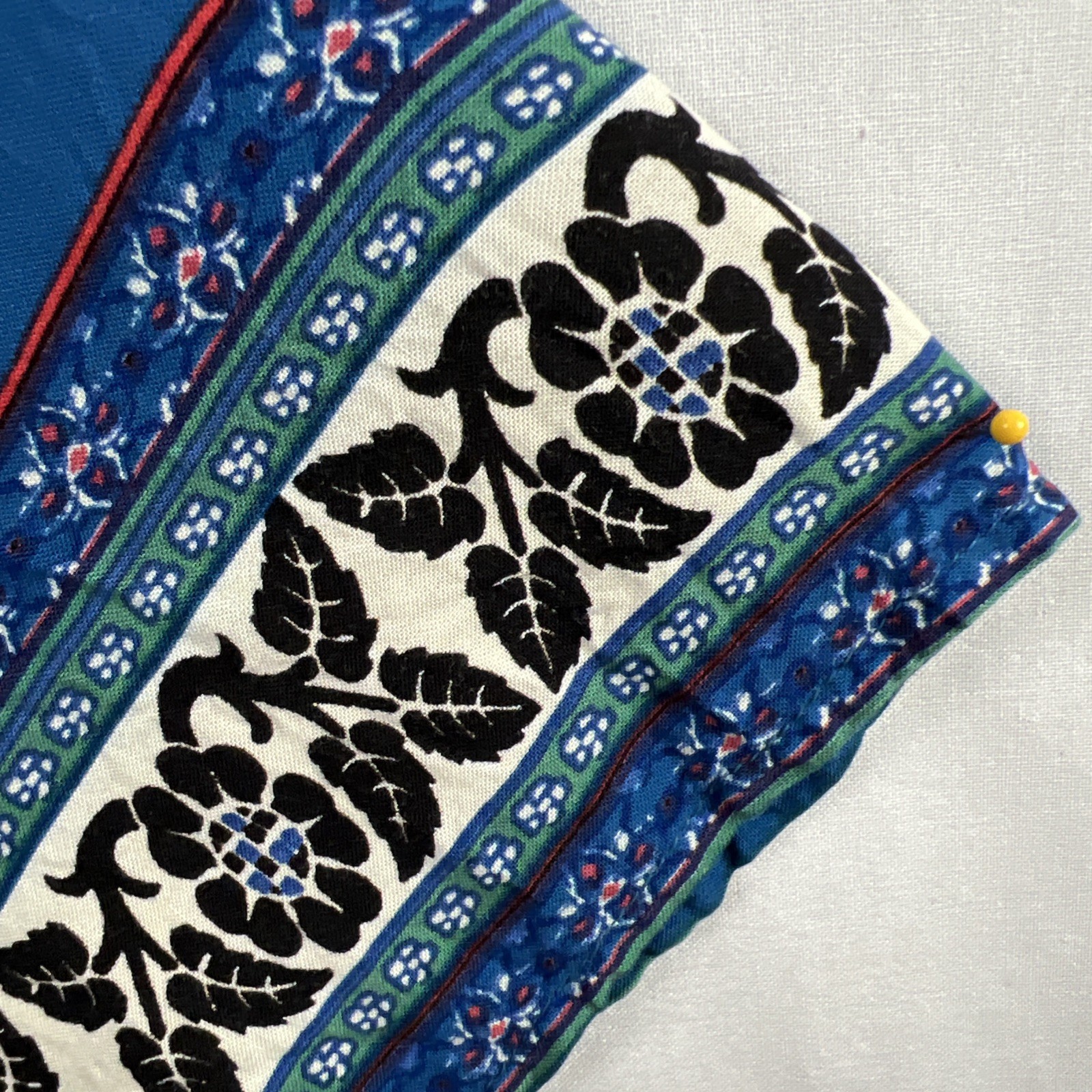 Floral Print Kimono Flying Tomato sz M/L Blue Red Bohemian Festival Coastal Core