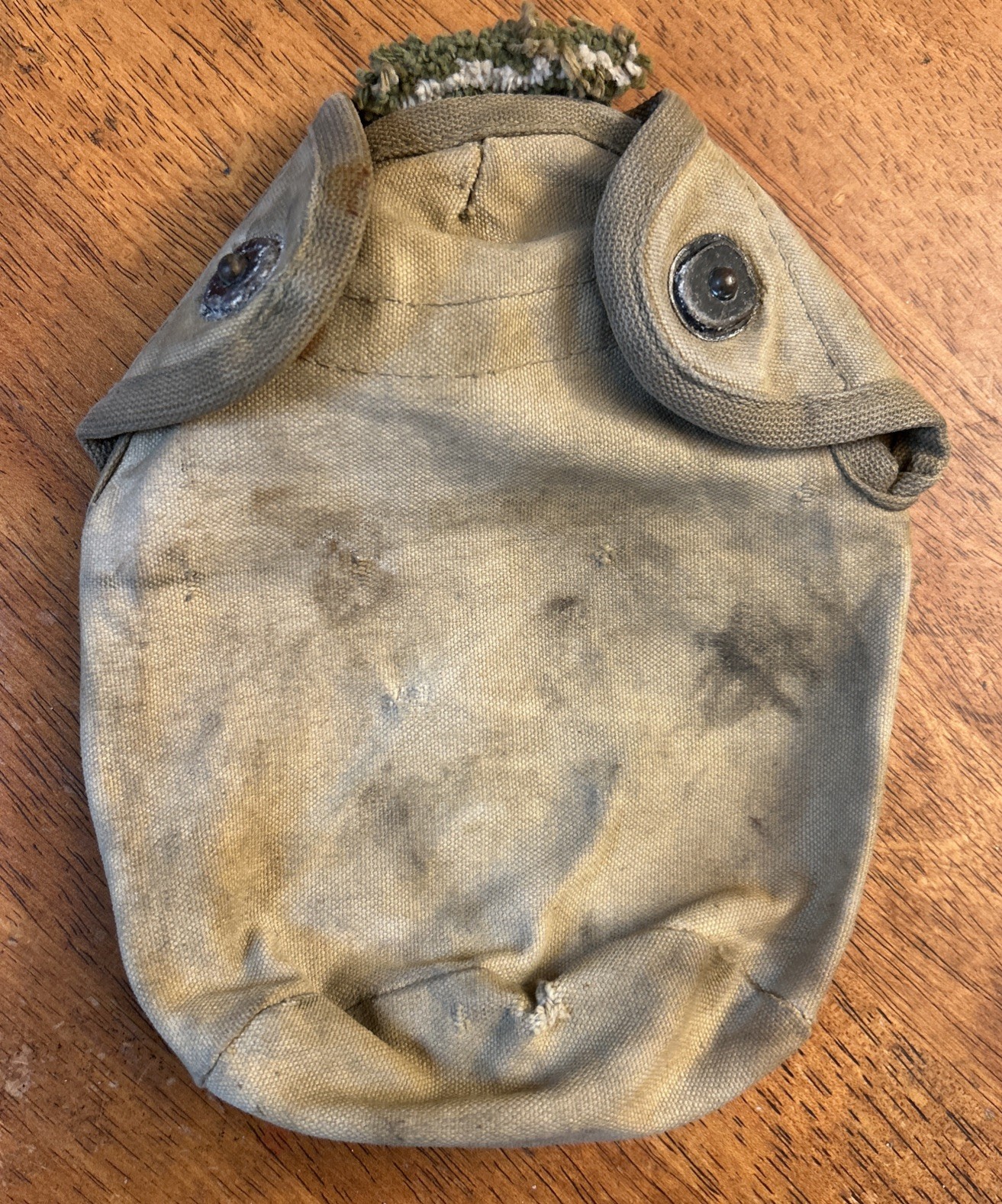 Original WWII USMC Marine Corps 2nd Pattern CANTEEN COVER Missing Belt Hook