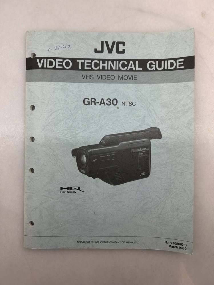 JVC GR-A30 Original Technical Guide Free Shipping