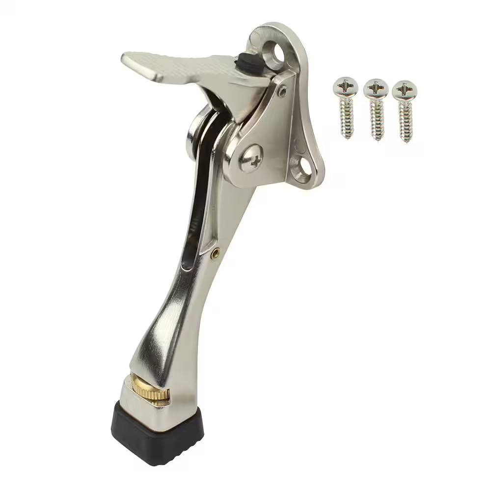 Satin Nickel Step-Release Kick down Door Stop