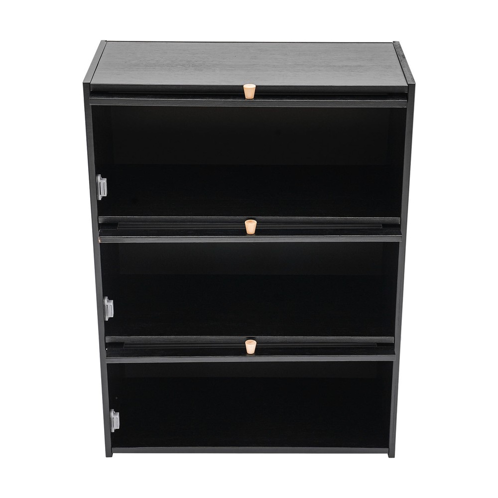 Stylish Black Storage Cabinet – Space-Saving Solution for Home Organization
