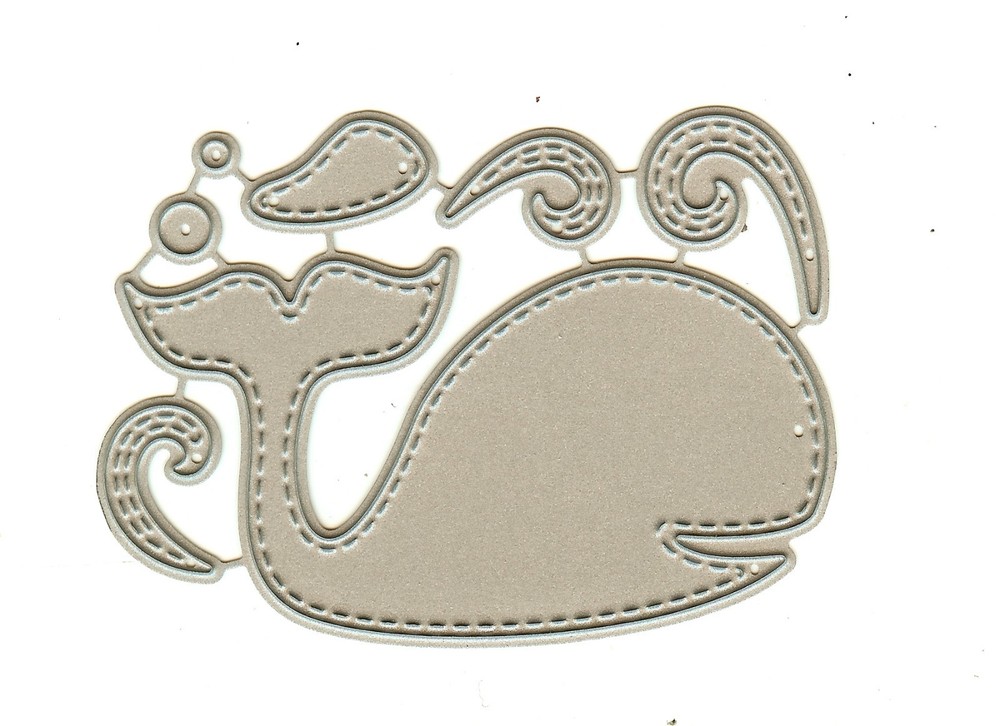 Patchwork Whale, High Quality Steel Die IMPRESSION OBSESSION - NEW, DIE424-K