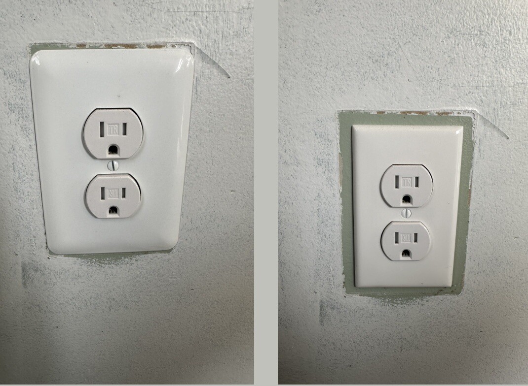 10 Pcs Receptacle cover ,Drywall Repair Covers,Oversize plate duplex,jumboplate