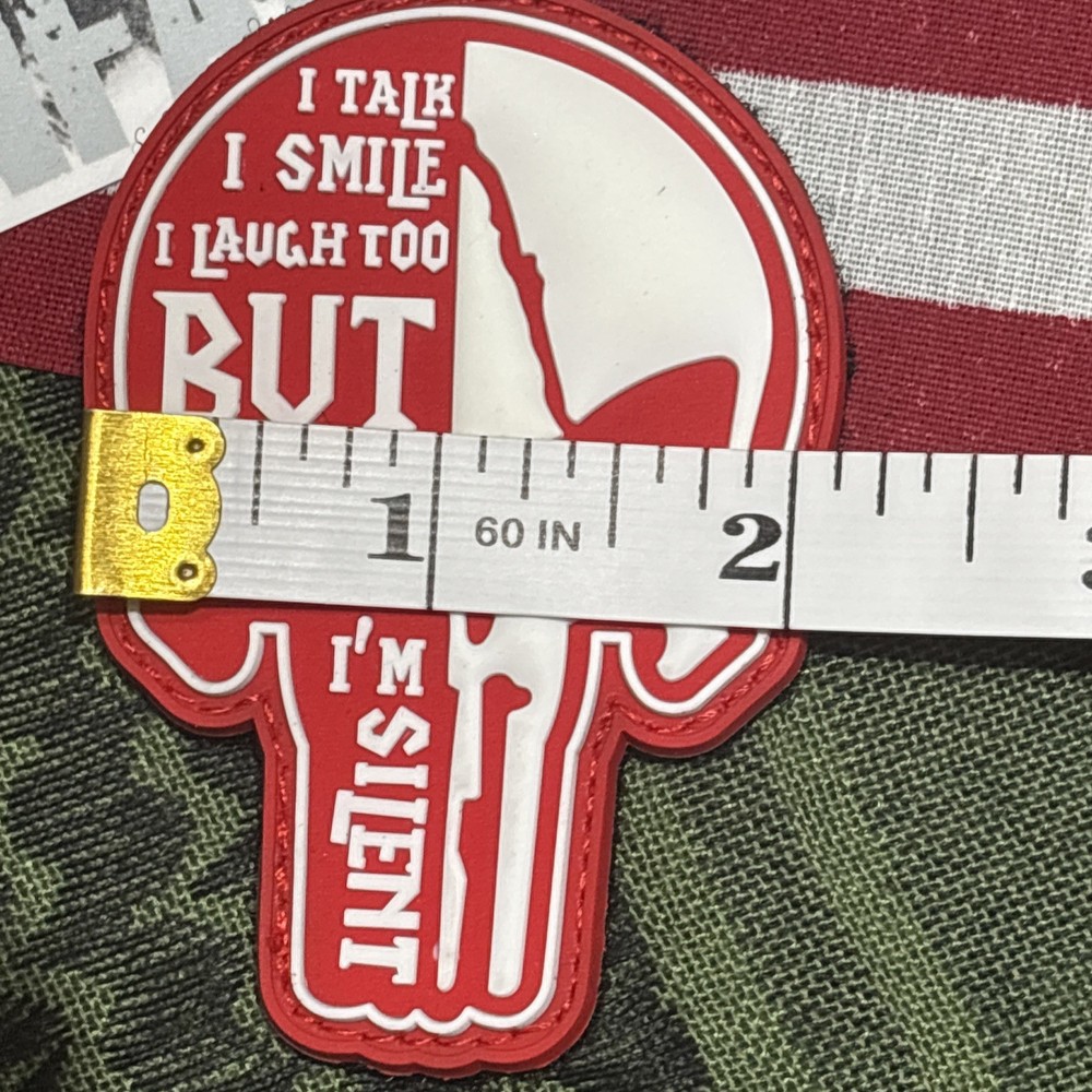 PvC 3D Punisher: Be Careful… Red White Morale Tactical Hook & Loop Patch