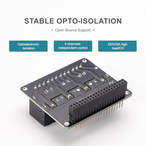 Single Board Computers 4-CH Relay HAT for Raspberry Pi - Optocoupler