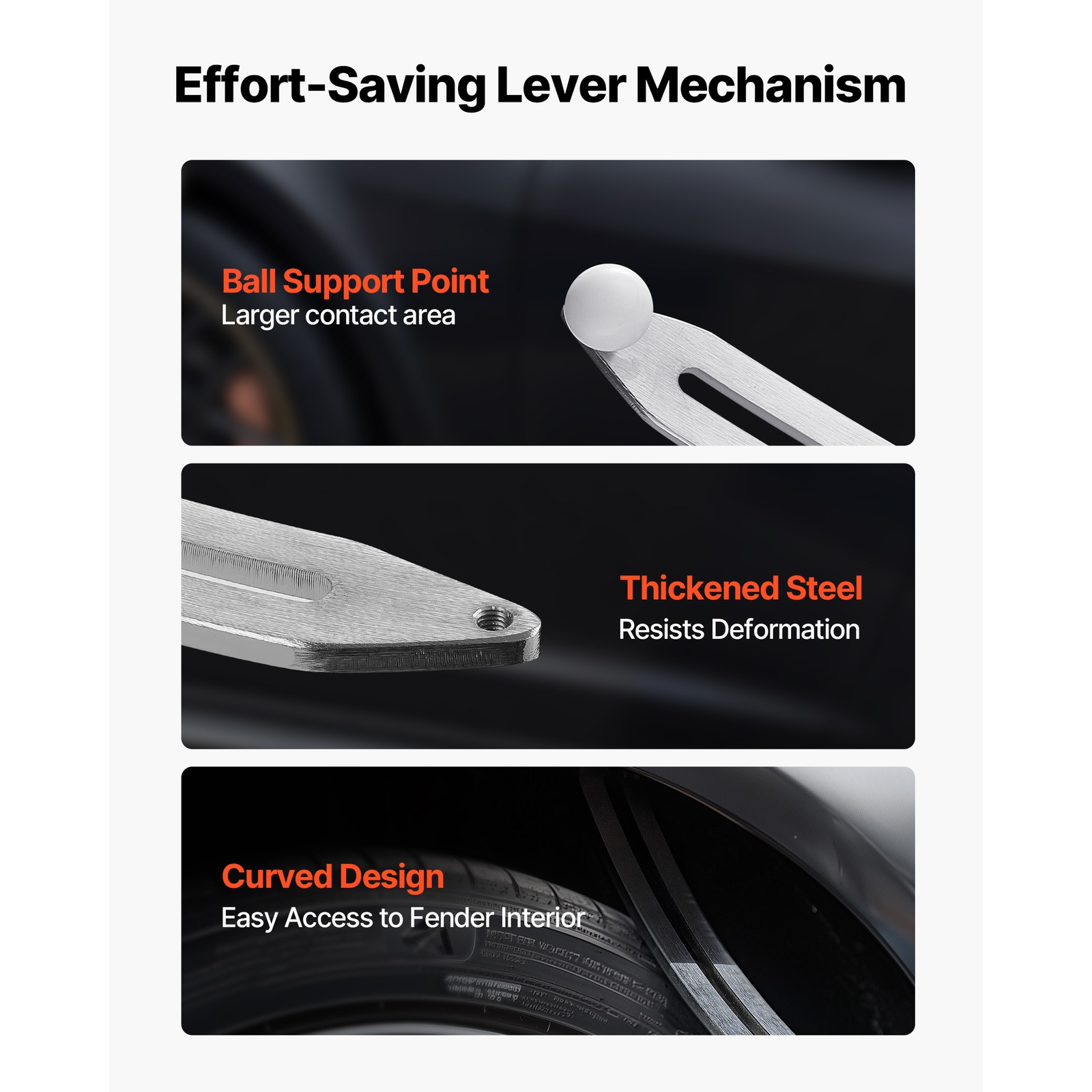 Uimoso Dent Repair Kit for Car Fender Damage with Flat Bar and Removal Tools