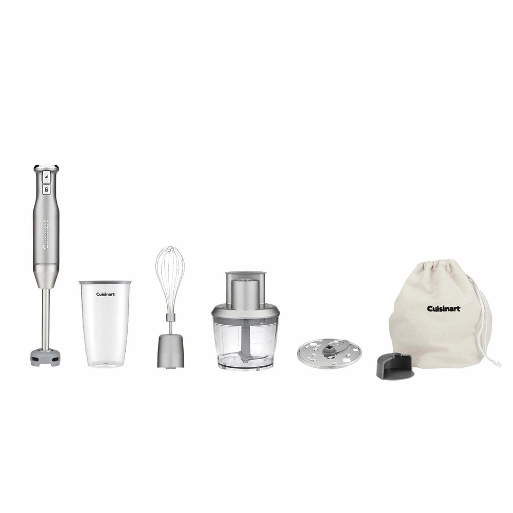 Cuisinart Power Blend Immersion Blender HB-900PC Silver Set, Food Processor