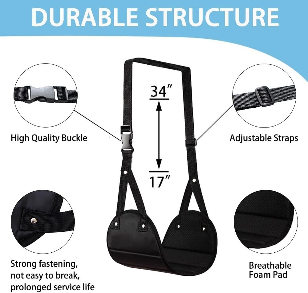 Compact & Lightweight 2-Pack Airplane Footrest Hammocks – Memory Foam Comfort
