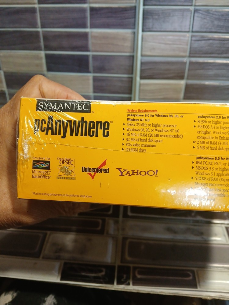 Symantec Pc Anywhere Version 9.0 Windows Host Windown 95,98,NT 3.1 Dos