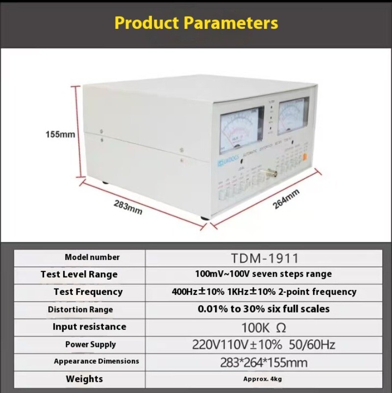 Automatic Distortion TDM1911 Meter Distortion Testing Tool Audio Distortion