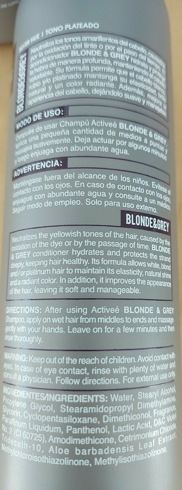 ACTIVEE BLONDE & GREY SHAMPOO + CONDITIONER + TREATMENT HYDRATION & PROTECTION