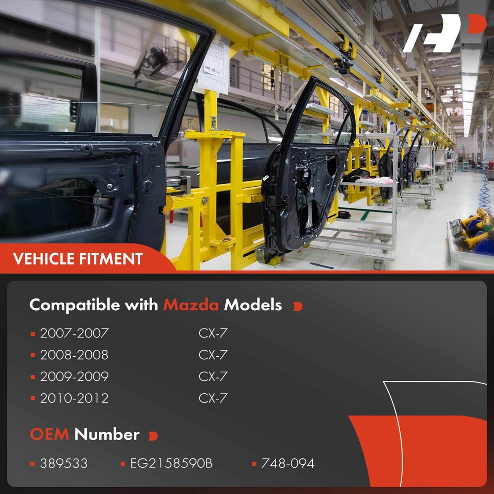 Window Regulator with Express Up & Down Front Right for Mazda CX-7 2007-2012 SUV
