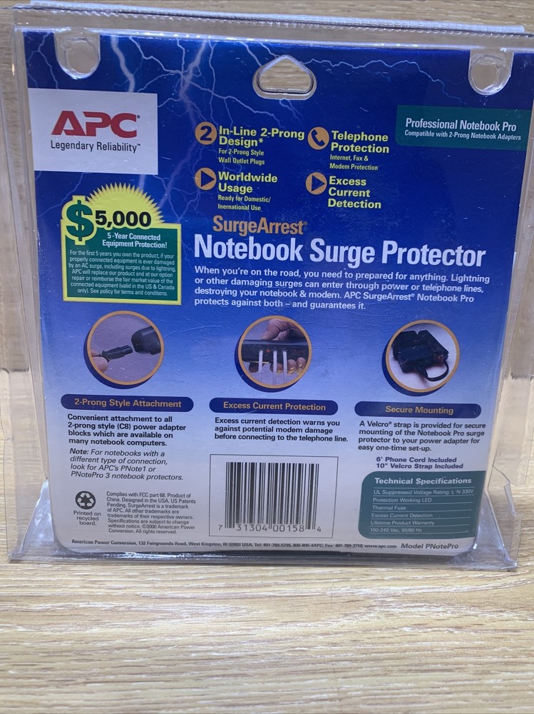 APC SurgeArrest Notebook Pro Surge Protector - Model PNotePro - SEALED