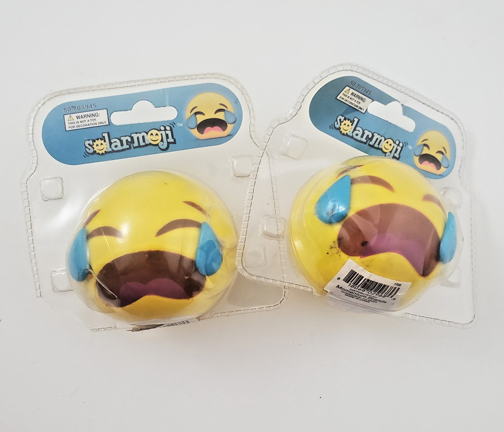 2PC sad crying emoji  BOBBLEHEAD SOLAR gift