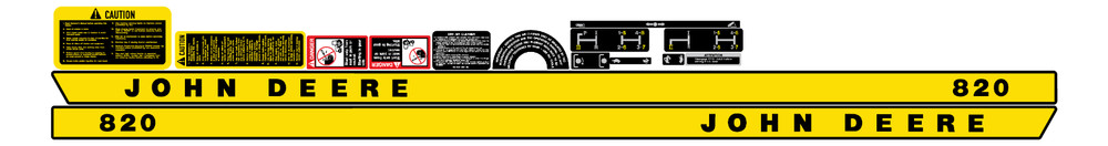 820 John Deere Complete Decal Set