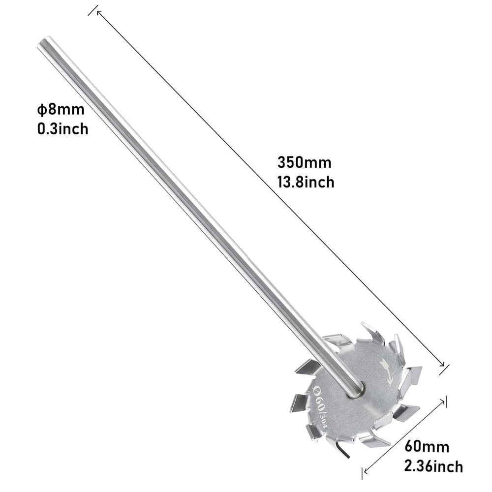 Dissolver Stirring Rod for Overhead Stirrer Mixer