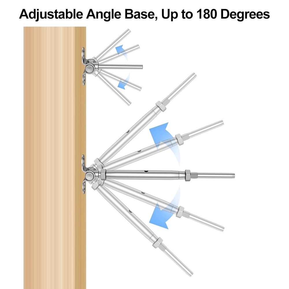 10 Pieces 1/8" Cable Railing Toggle Turnbuckle Adjustable T316 See Note