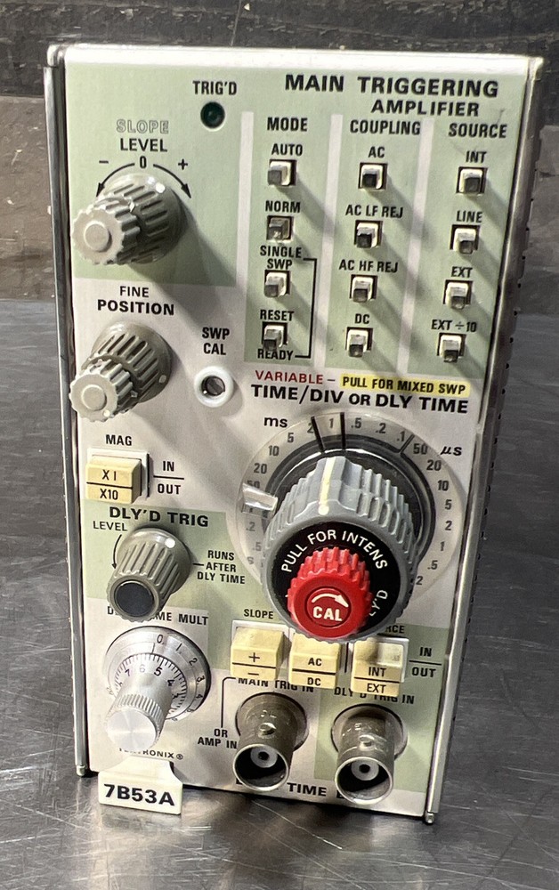Tektronix 7B53A Dual Time Base Oscilloscope Plug-In Module. Used Surplus