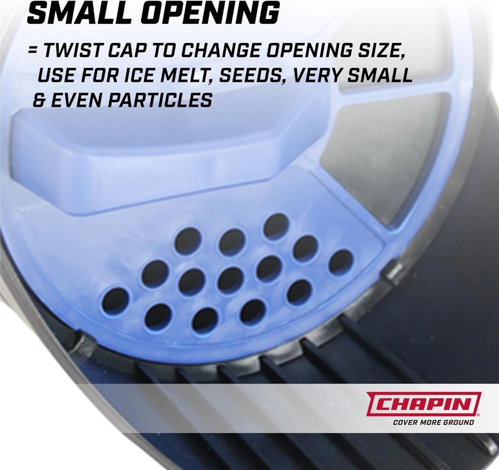 Versatile 64-Ounce Hand Shaker Spreader with Large Grip for -Round Use