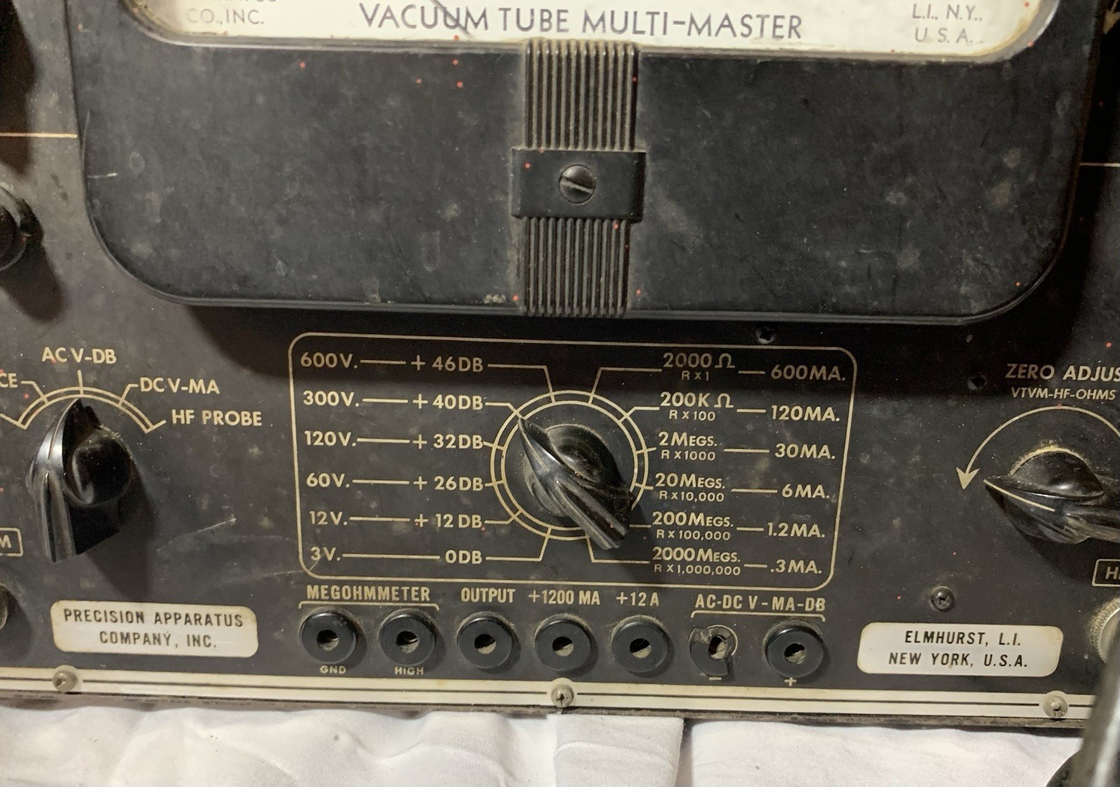 1955 Vintage Precision Apparatus Vacuum Tube Multi- Range Tester Series EV-10A 