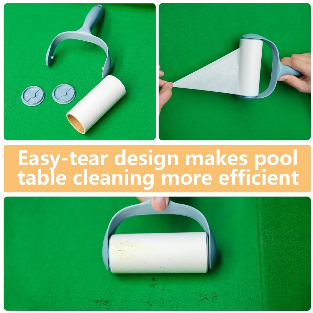 Go2trymo Pool Table & Rail Brush 5 Set, Billiard Felt Cleaner Accessories wit...