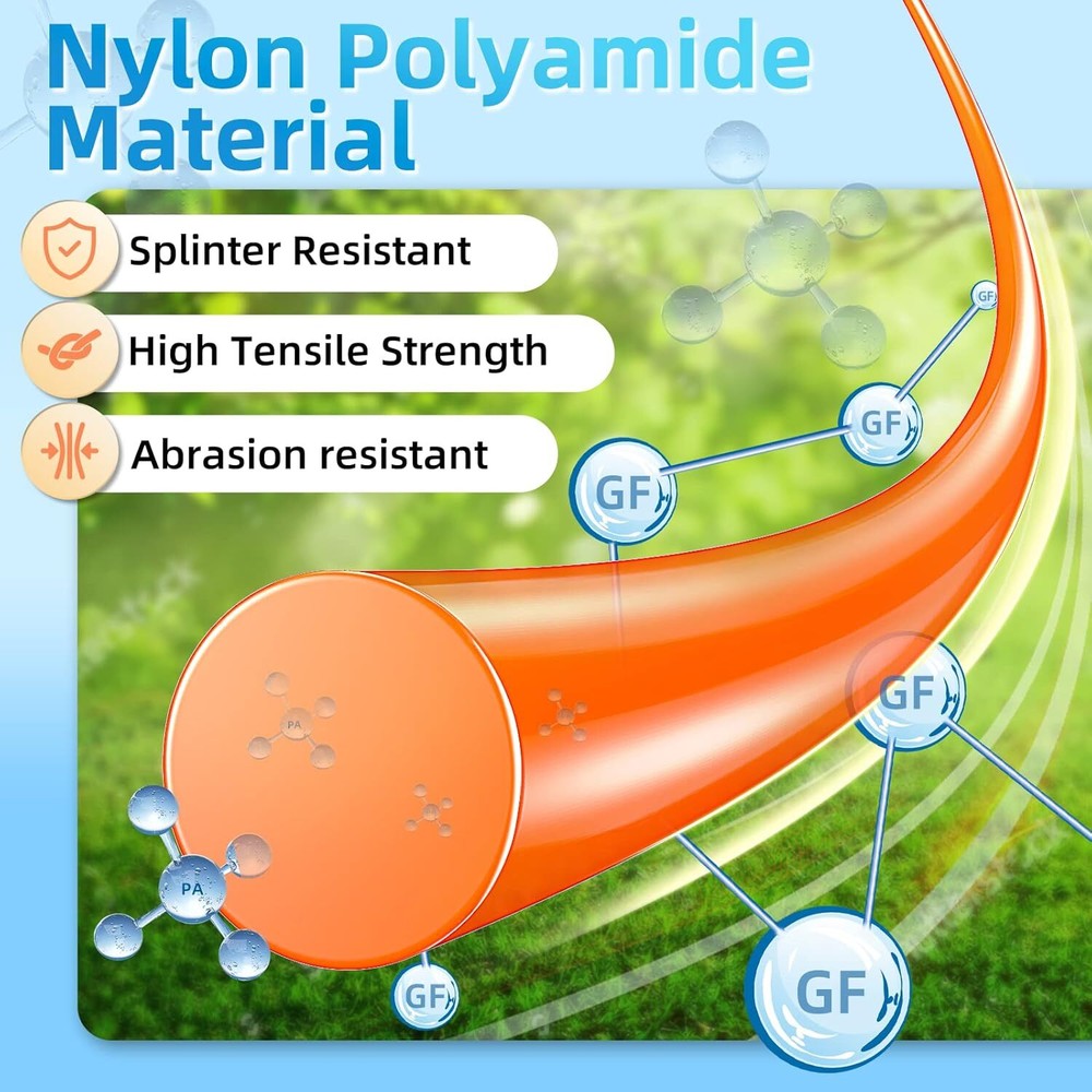 String Trimmer Line, Weed Eater String Orange Premium Nylon, 095", 295ft