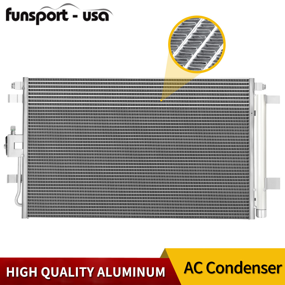 AC Condenser for 2018-2022 Chevrolet Equinox GMC Terrain 1.5L 1.6L 2.0L Aluminum