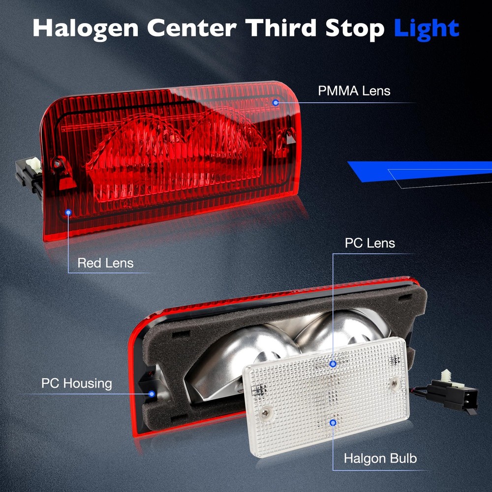 Third 3rd Brake Light Cargo Light Lamp Bar For 99-02 Ford E-150 E-250 E-350 E450