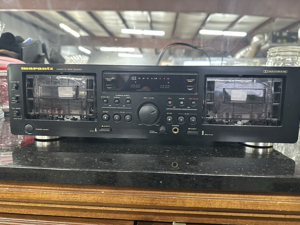 Marantz SD-4050 Double Cassette Deck Stereo Audio, Turns On, Untested