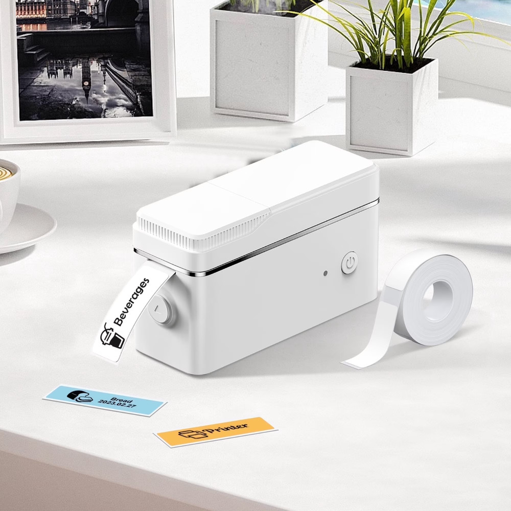 Polono Bluetooth Label Maker Thermal Printer, White, Model P31S - NEW!!!