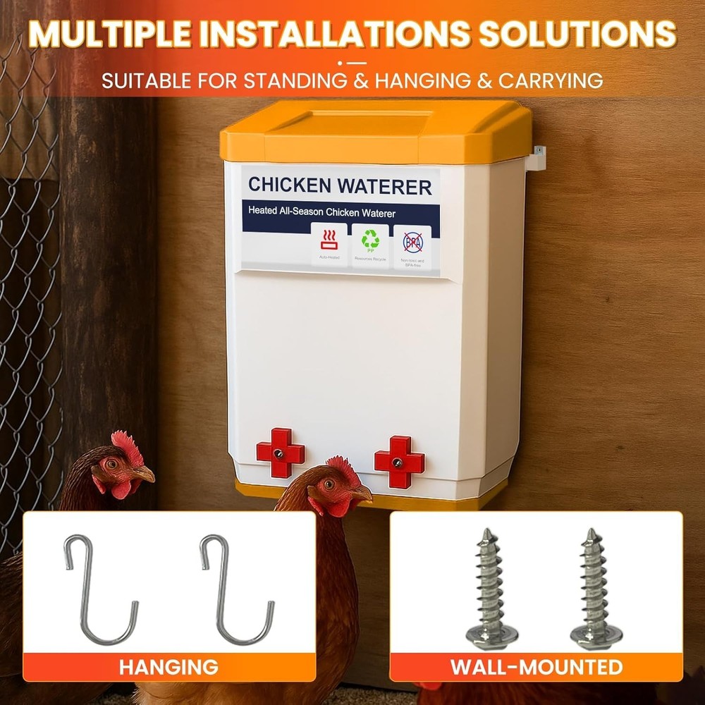 Automatic Chicken Waterer Large Poultry System with Free Shipping
