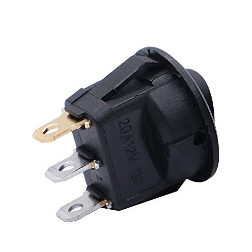 12pcs 12V Lighted Round Rocker Switch Toggle Switch LED SPST On-Off Switch Red