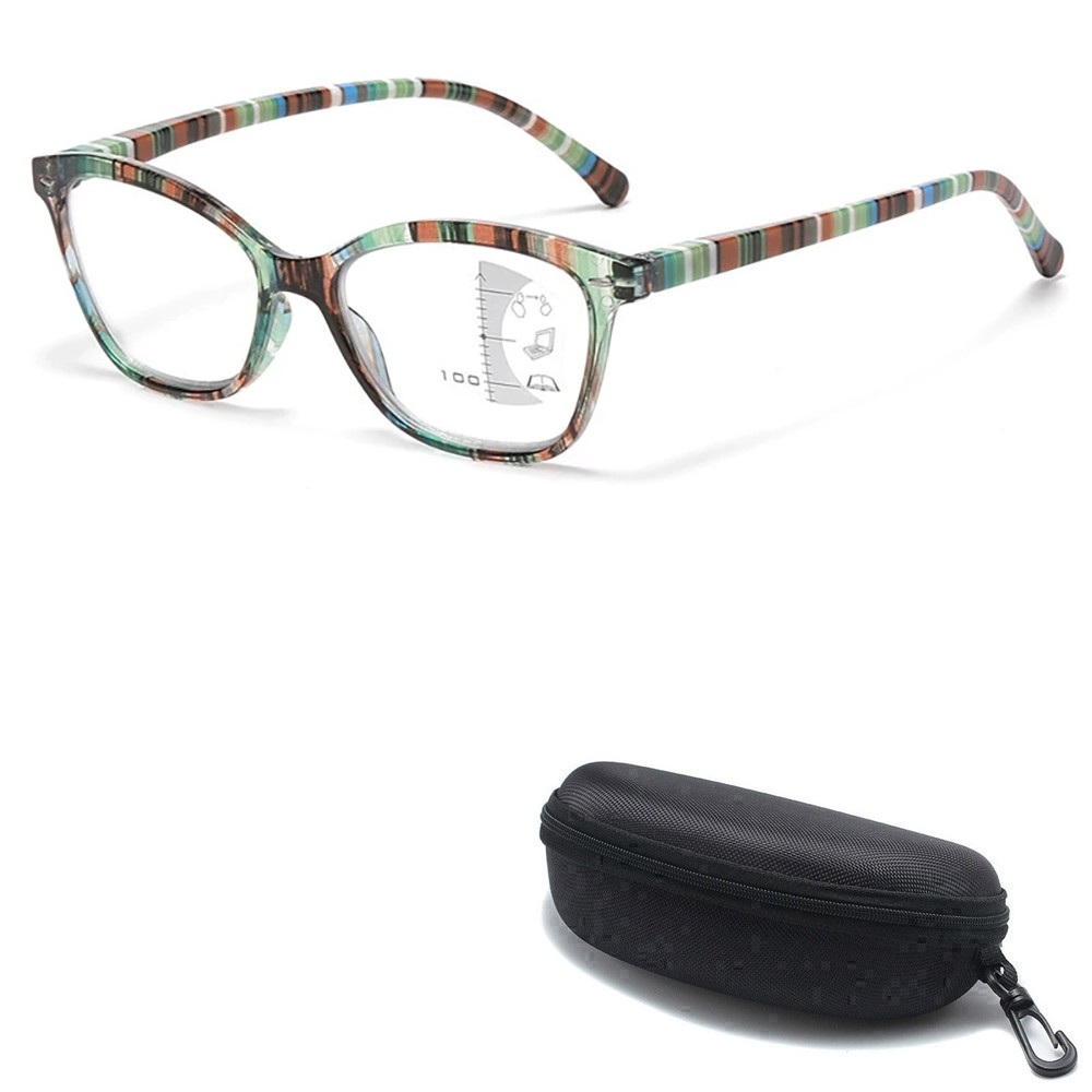 Progressive Multifocus Reading Glasses Computer Reader Stylish Cateye Eyeglasses