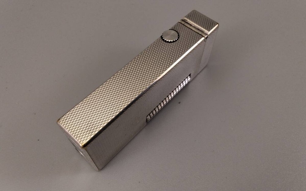 Dunhill Rollagas Transitional Silver Barley Lighter Working Condition