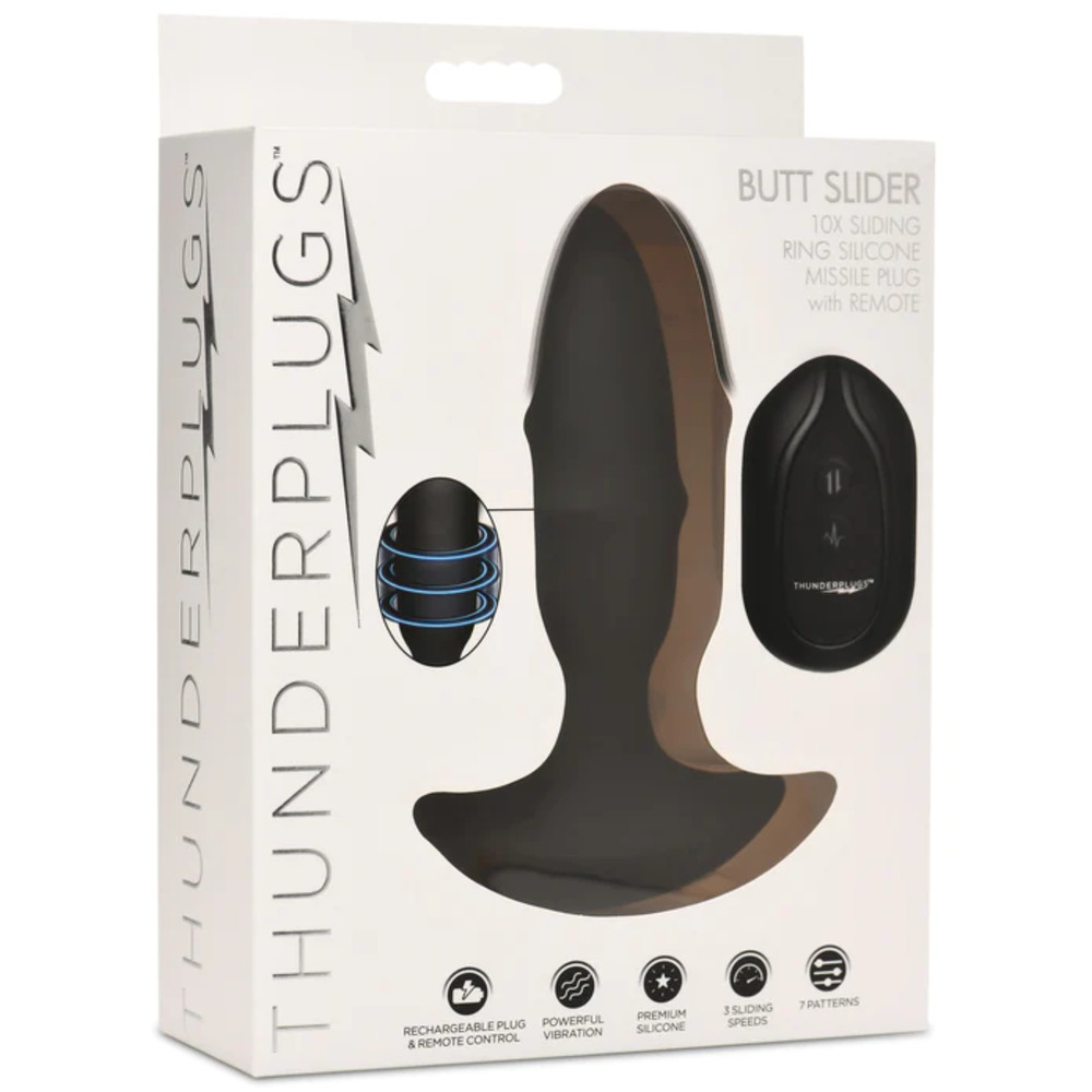 Multi-speed Anal Vibrator Silicone Big Remote Control Butt Plug Stimulator