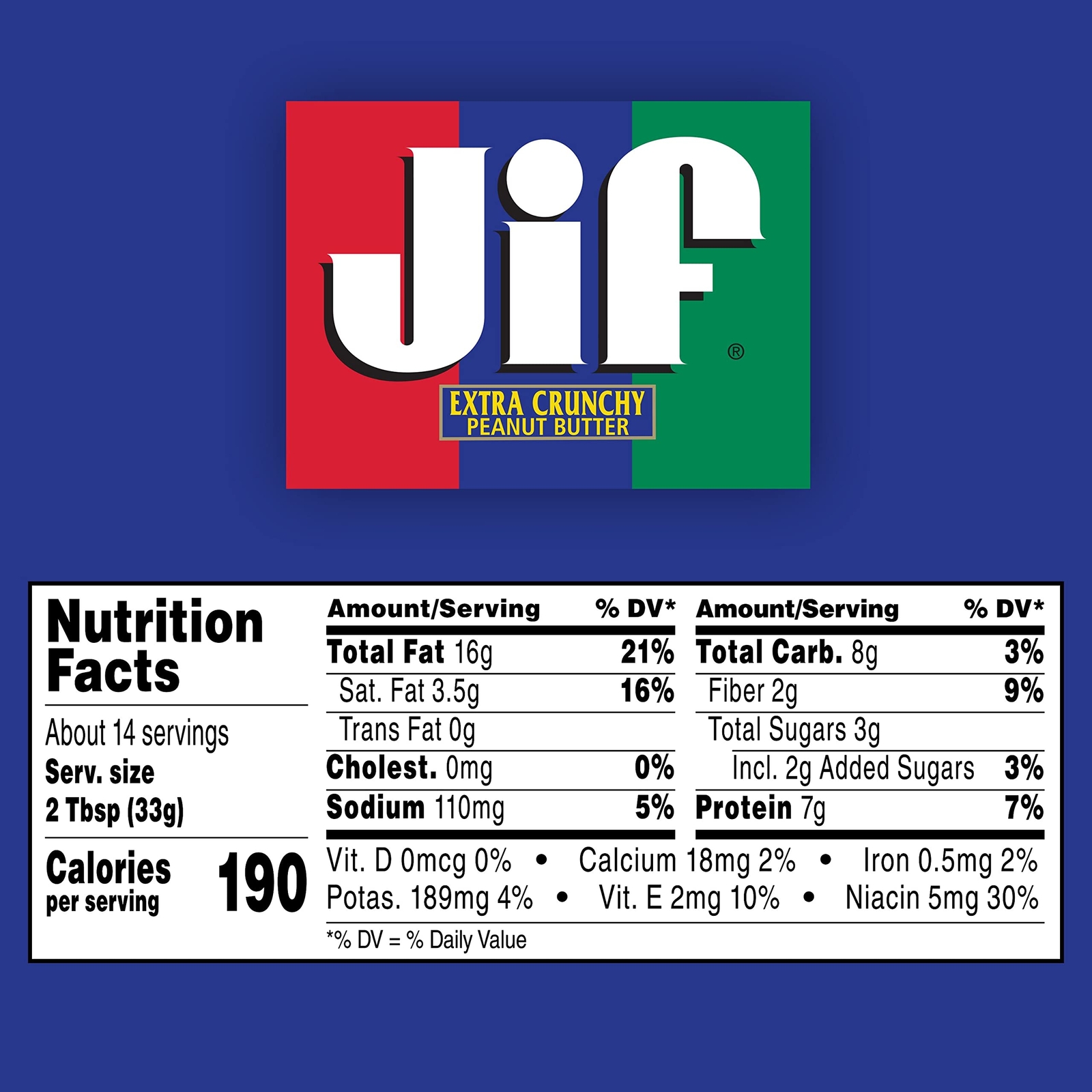Jif Extra Crunchy Peanut Butter, 16 Ounces (Pack of 12)