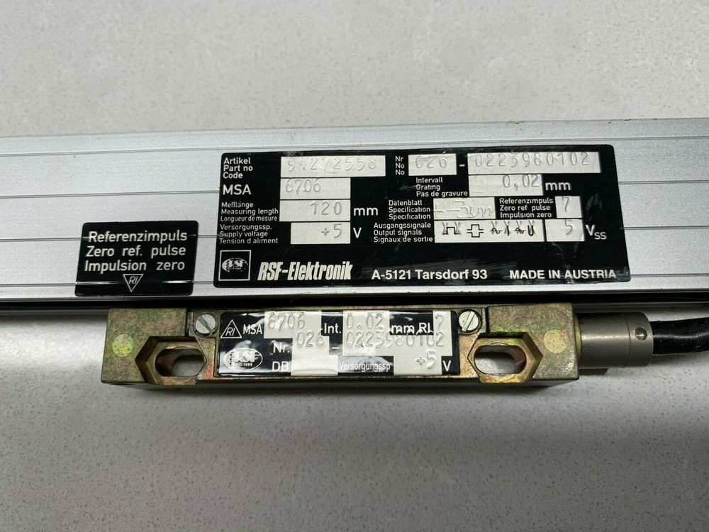 RSF Elektronik MSA6706 Linear Encoder Scale 120mm Travel CNC RSF