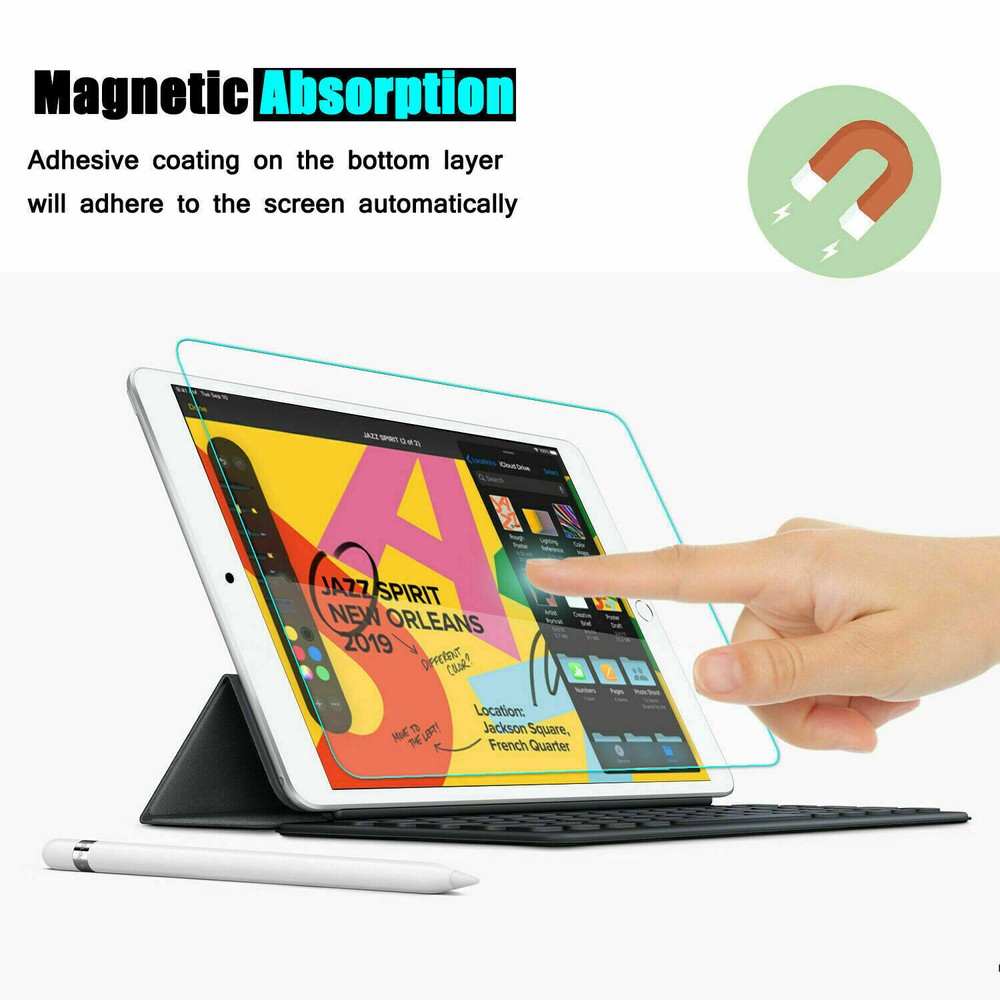 [2-Pack] Tempered GLASS Screen Protector for Apple iPad 7th Generation 2019 10.2