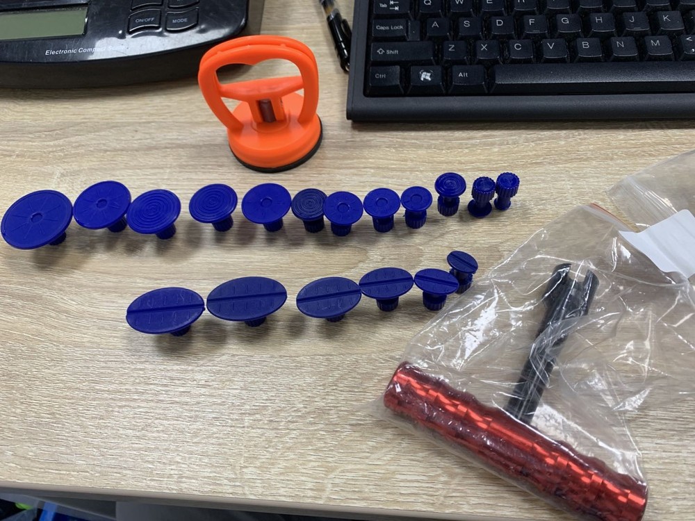 Paintless Dent Repair Tool FOR UNIVERSAL 18x Tabs Pulling Tabs Kit Sucker US