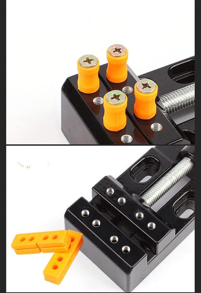 Mini Bench Clamp Flat Table Vice Adjustable Drill Press Vice for DIY Jewelry ...